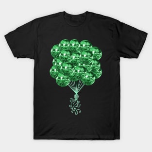 70's Groovy Green Disco Ball Balloons T-Shirt